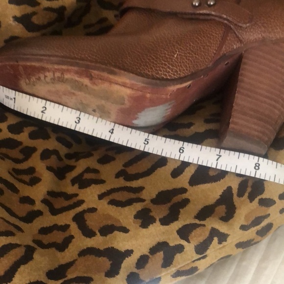 Sam Edelman size 8 brown/ cognac knee high brown stacked heel boots - Picture 14 of 16